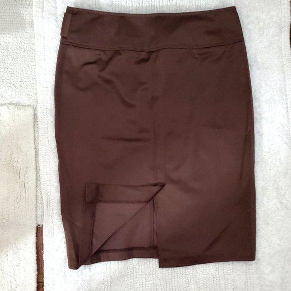 Costa Blanca Satin Higb Waisted Pencil Skirt- Size 4 - Picture 7 of 10
